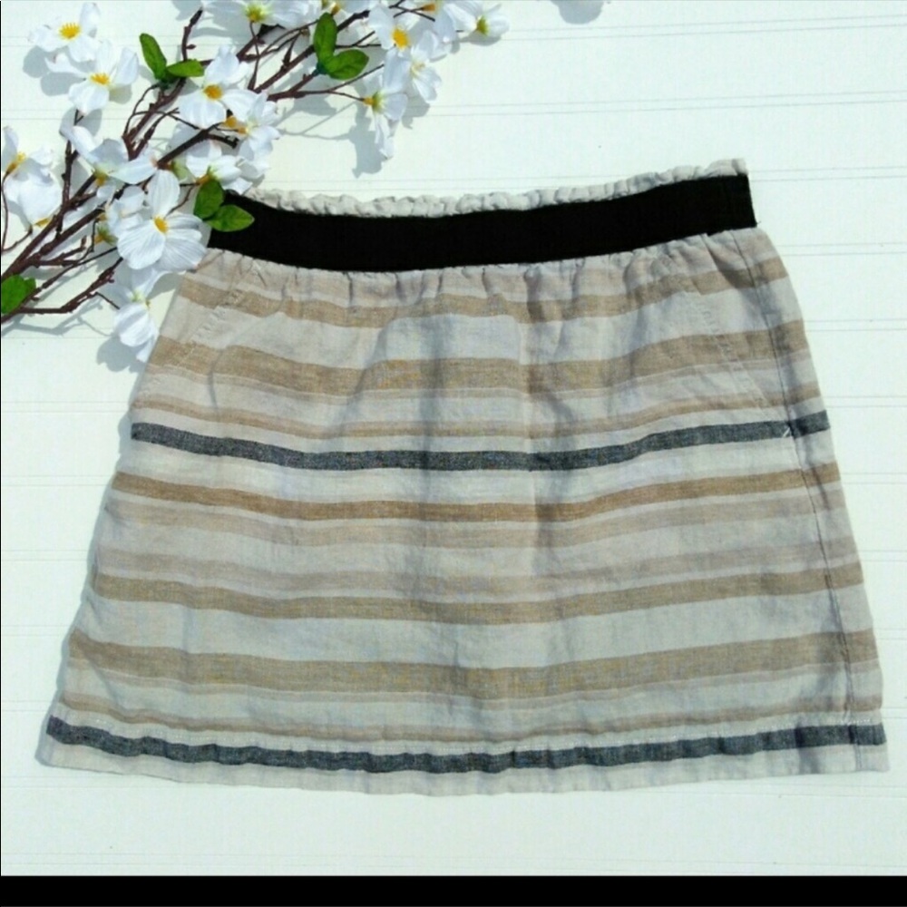 Striped Loft Skirt with Elastic waist